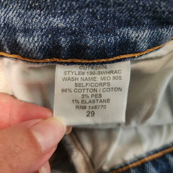 Re/Done High Rise Ankle Crop Jeans Size 29 Mid Rise Denim - Picture 8 of 9